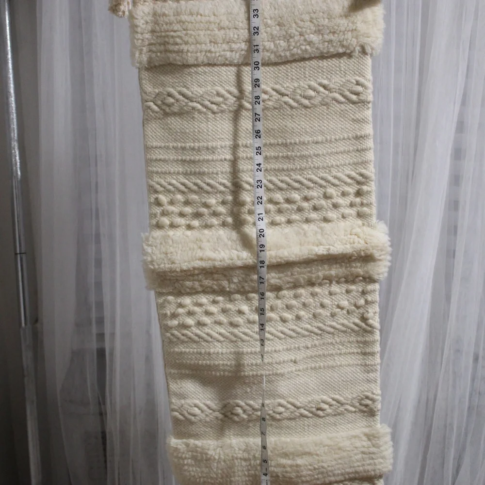 Williams Sonoma.  Cream Textured Woven Pillow Cover w/ Tassels. Set of 2. 36+/-